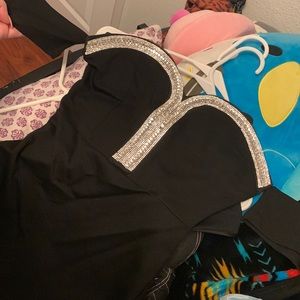 Black bejeweled dress